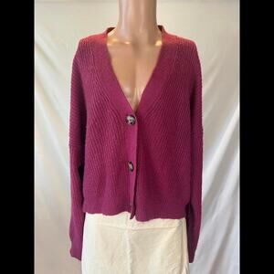 Cozy Knit Burgundy Cardigan